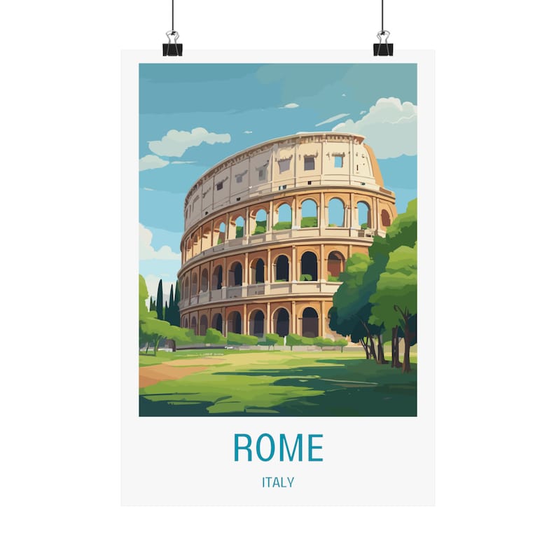 Affiche Voyage Vintage Florence Italie - Poster Déco Rétro, Prêt à Encadrer