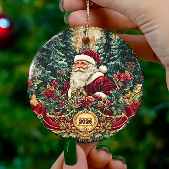 Christmas 2026 Dated Ornament, Ceramic Holiday Keepsake, Heirloom Gift Idea, Xmas Tree Decoration, Gift Exchange, Christmas Decor - Etsy