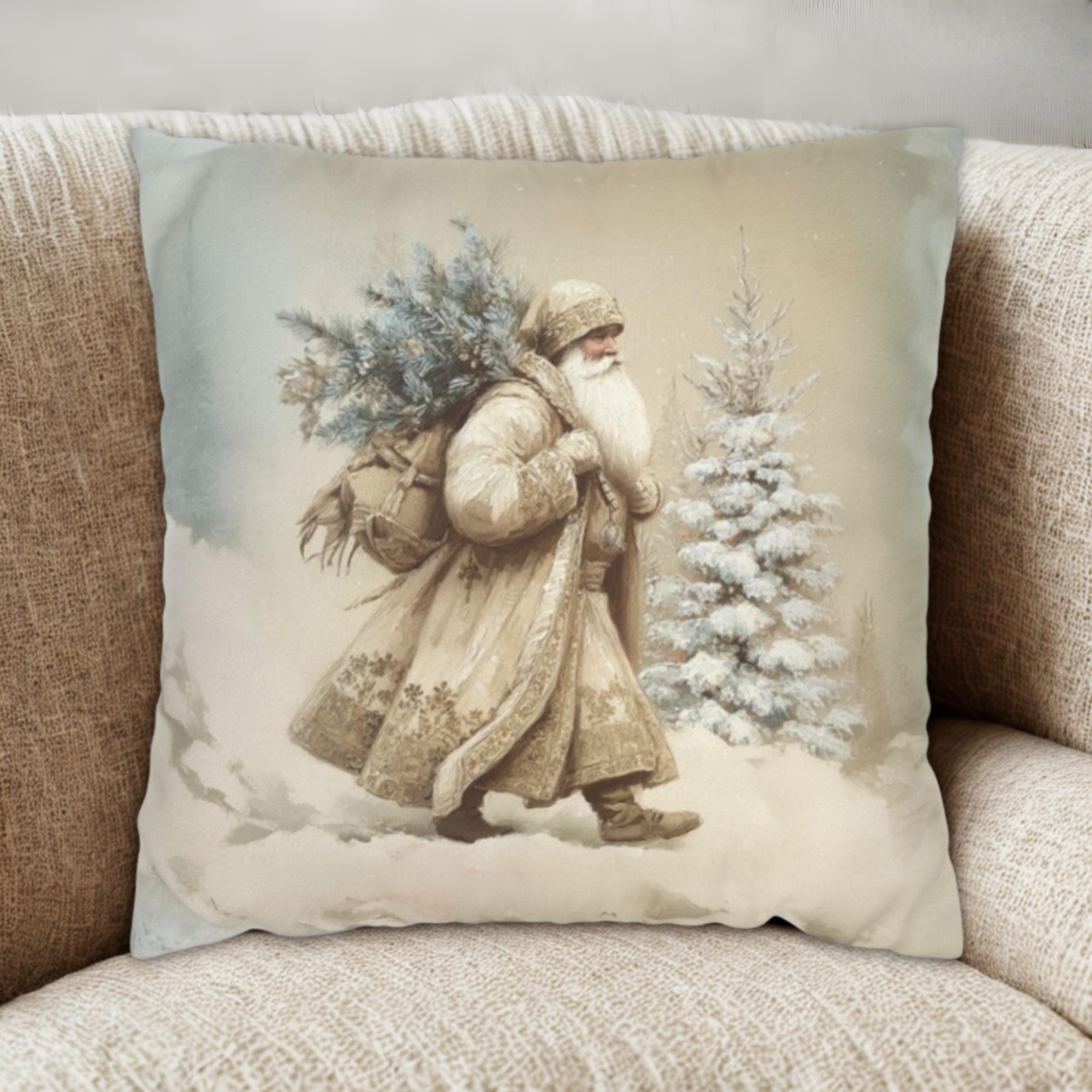 Santa Needlepoint Pillow - Etsy display picture 1