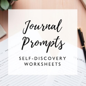 Self-Discovery Journal Prompts: Printable Identity, Values, Gratitude (Digital Download)
