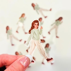 Walking Girl Sticker | Waterproof Sticker | Water Bottle Sticker | Laptop Sticker