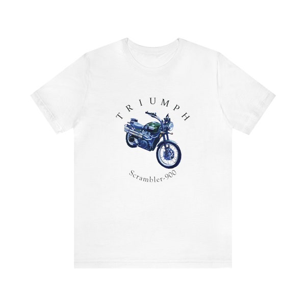 Triumph T-Shirt, Motorcycle T-shirt, Triumph Scrambler, Fine Art T-Shirt,  Triumph Bonneville