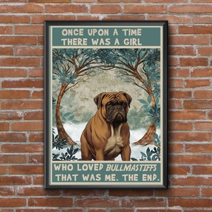Just a girl who loves Bullmastiff Kunstdruck, Hundeliebhaber Geschenk Poster
