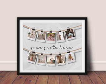 Personalised Family  Photo Collage - photo print - valentines gift - Custom Photo Gift -Polaroid Photograph Photo Collage