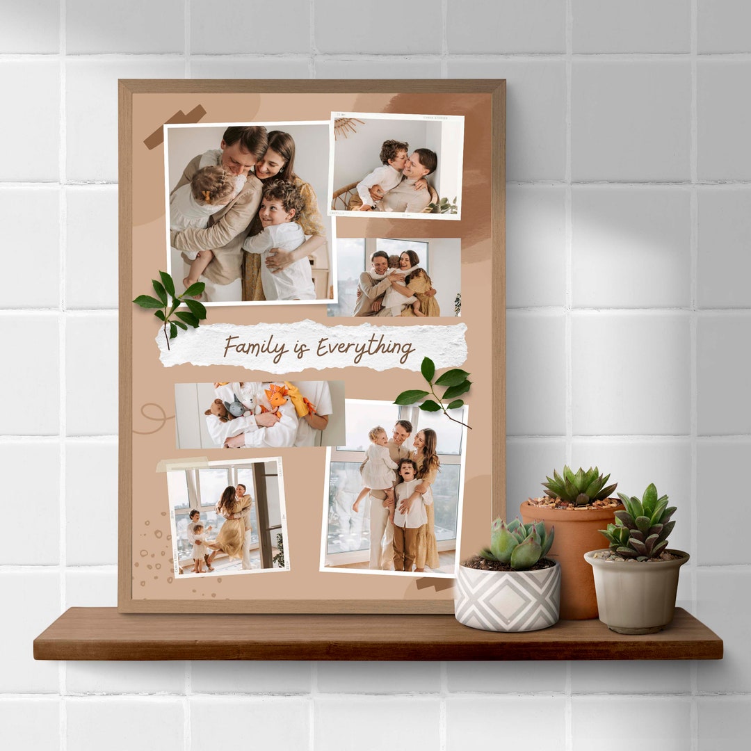 Personalized Family Photo Collage Print: Custom Valentine's Gift - Etsy