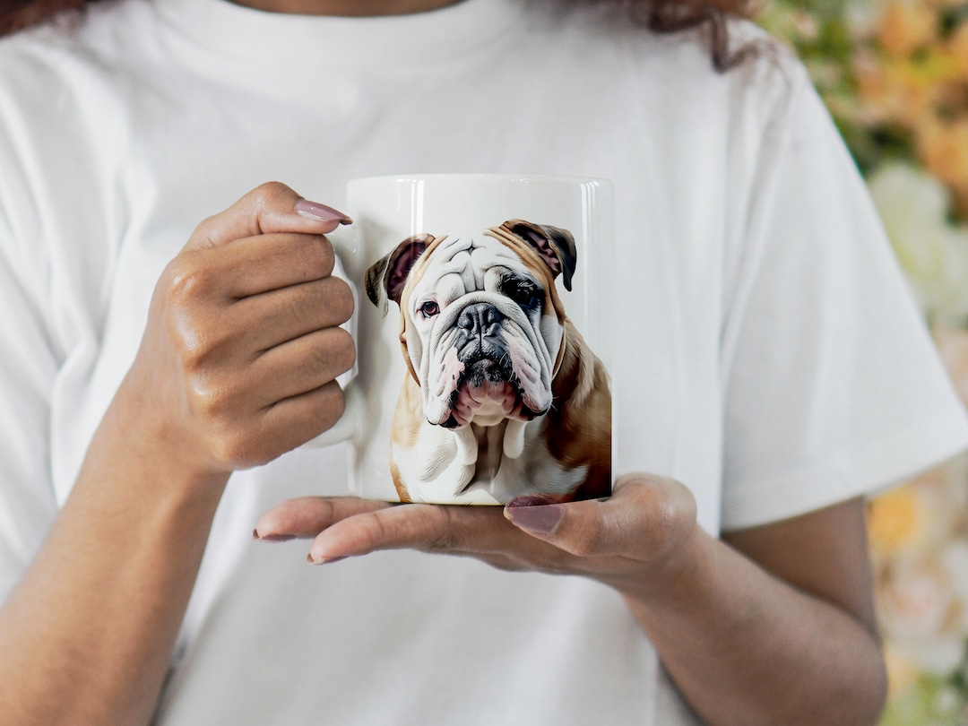 Tasse Chien Mug Coloré Bully British Buldog Pet - Pour L'aquarelle Mug Corgi, image size:1080x810