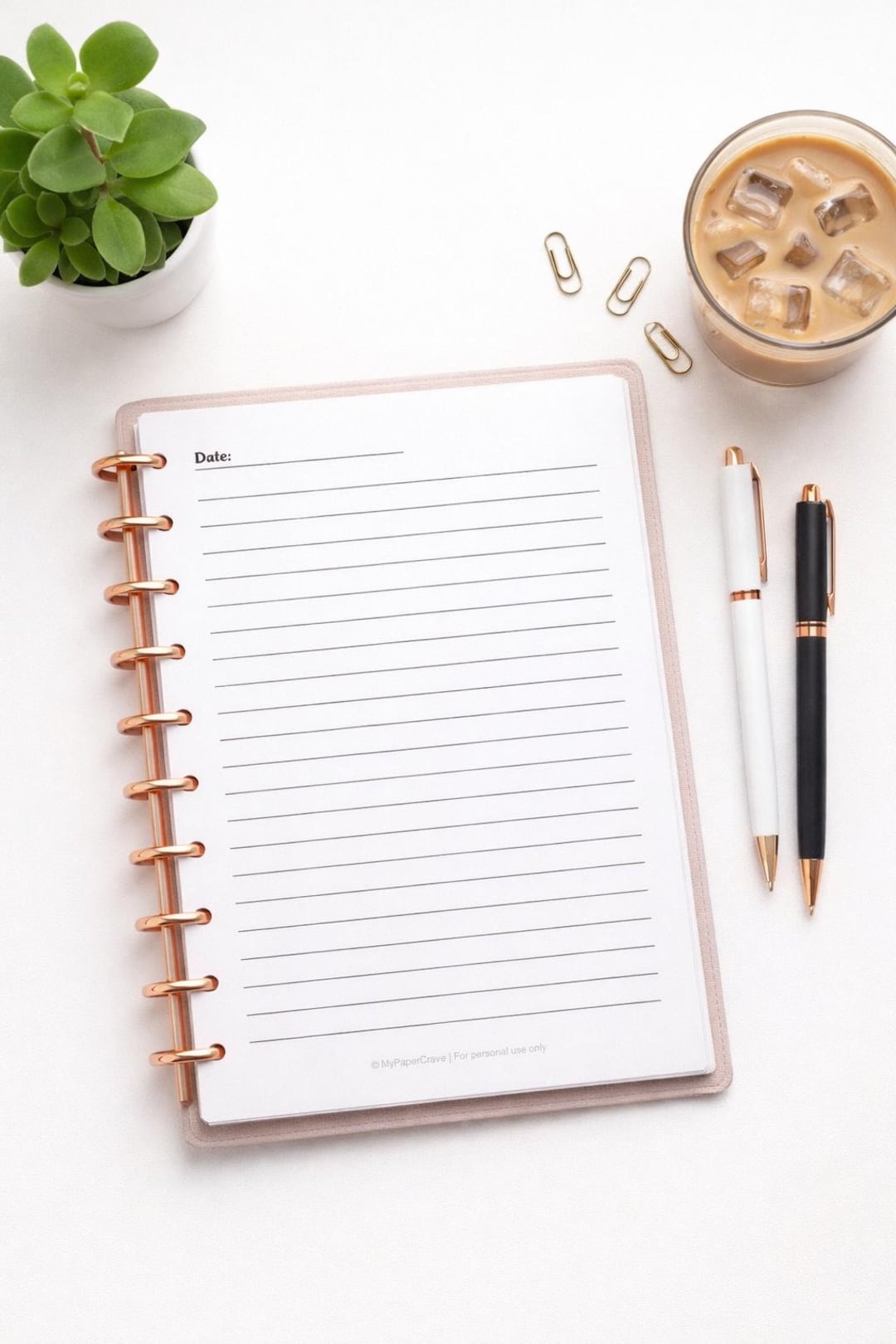 Minimalist Note Pages | Dual Sided Lined Notes Paper | Disc Bound ...
