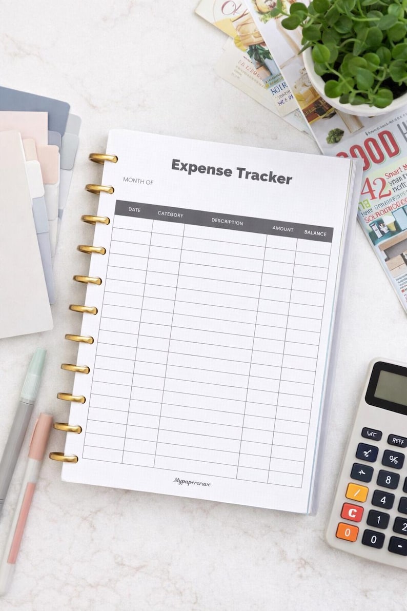 Expense Tracker Printable, Budget Insert, Monthly Spending Log, Junior ...