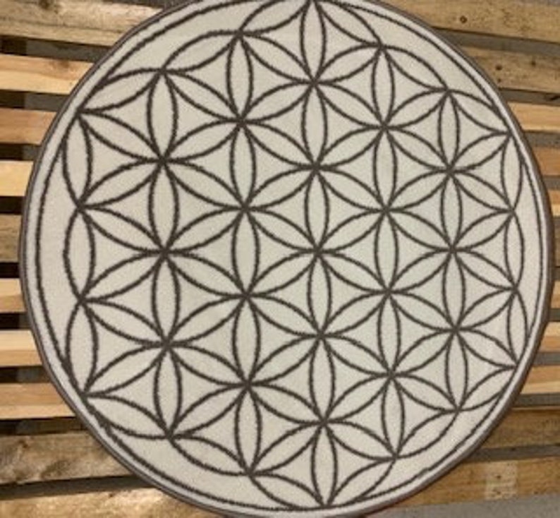 Tapis rond fleur de vie mandala Tapis de méditation et de décoration image 4