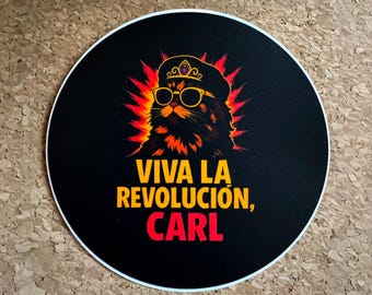 Adesivo Viva La Revolucion Carl, Principessa Ciambella, Fan Art di Dungeon Crawler Carl, Vinile impermeabile