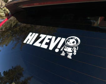 Hi Zev Rear Window Decal, Dungeon Crawler Carl Fan Art