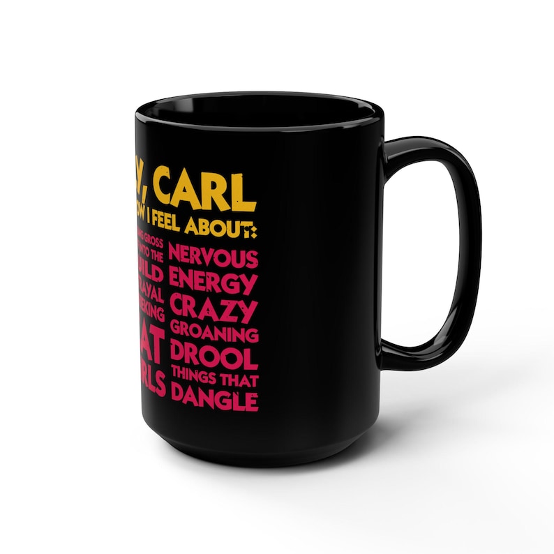 Tazza Princess Donut "Davvero, Carl. Sai cosa provo per..." / Nera 15 oz immagine 5