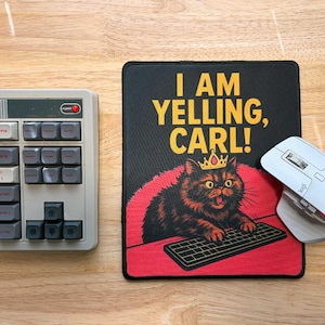 Princess Donut "I Am Yelling, Carl" Mouse Pad - Dungeon Crawler Carl Fan Art