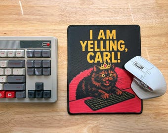 Princess Donut "I Am Yelling, Carl" Mouse Pad - Dungeon Crawler Carl Fan Art