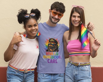 Viva La Revolución Carl T-Shirt | Pride Edition | Dungeon Crawler Carl Fan Art