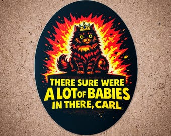 Princess Donut - 'A Lot Of Babies In There' Vinyl Sticker - Dungeon Crawler Carl Fan Art