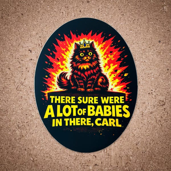 Princess Donut - 'A Lot Of Babies In There' Vinyl Sticker - Dungeon Crawler Carl Fan Art