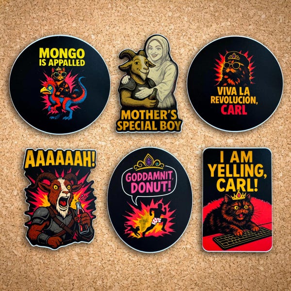 Pacote de adesivos Dungeon Crawler Carl – Arte de fã em vinil à prova d'água