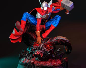 SpiderThor - STL File - (NoSupported) 3D print model, STL file for 3D printers, 3D figures