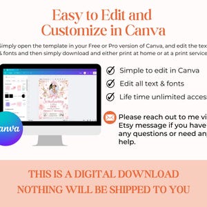 May include: A pink and white digital invitation template for a birthday party with a bunny theme. The template is customizable in Canva and includes the text "Somebunny is turning one".