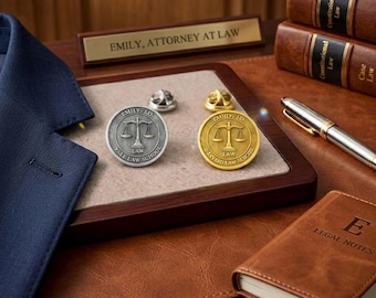 Custom Law Graduation Pin, Law School Graduate Badge, J.D Gift, Attorney Pin, Class of 2026