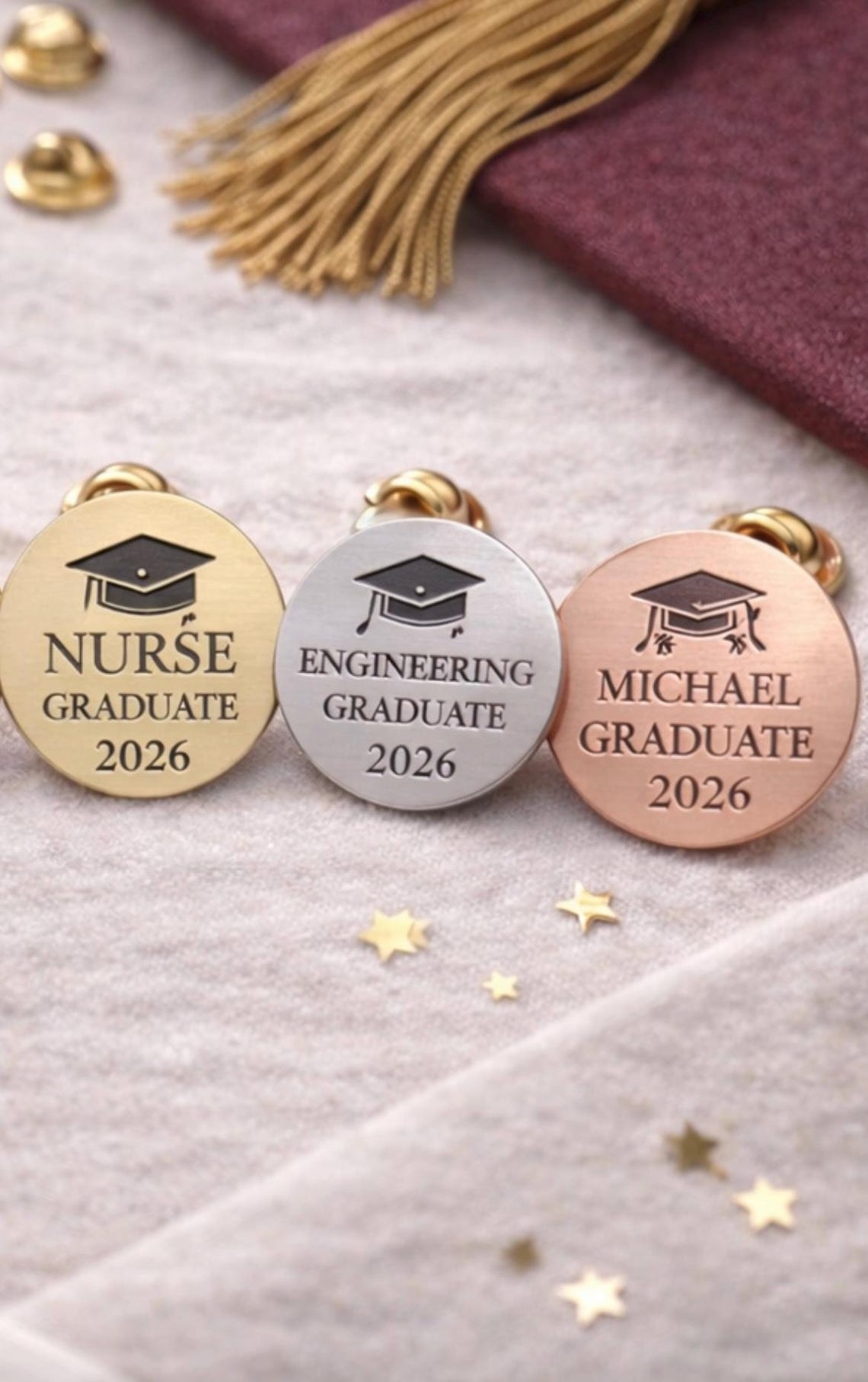 Personalized Graduation Badge Pin, Student Graduation Gift - Etsy