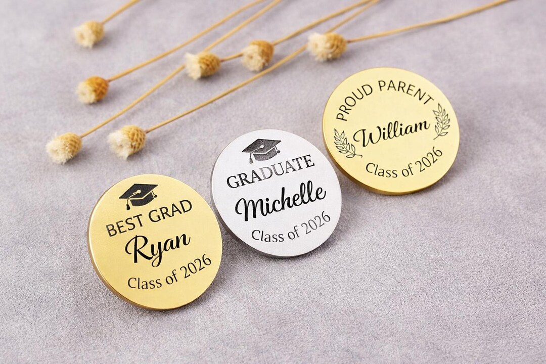 Personalized Graduation Badge Pin, Student Graduation Gift - Etsy