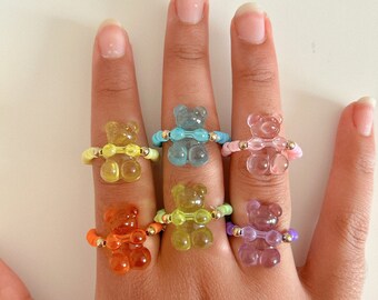 Chunky gummy bear rings