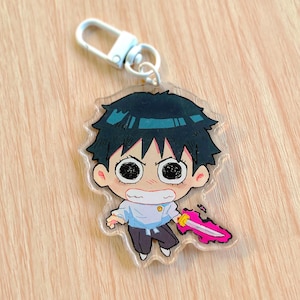 Cute Chibi JJK Yuta Okkotsu Epoxy Glitter Double Sided Keychain - Etsy