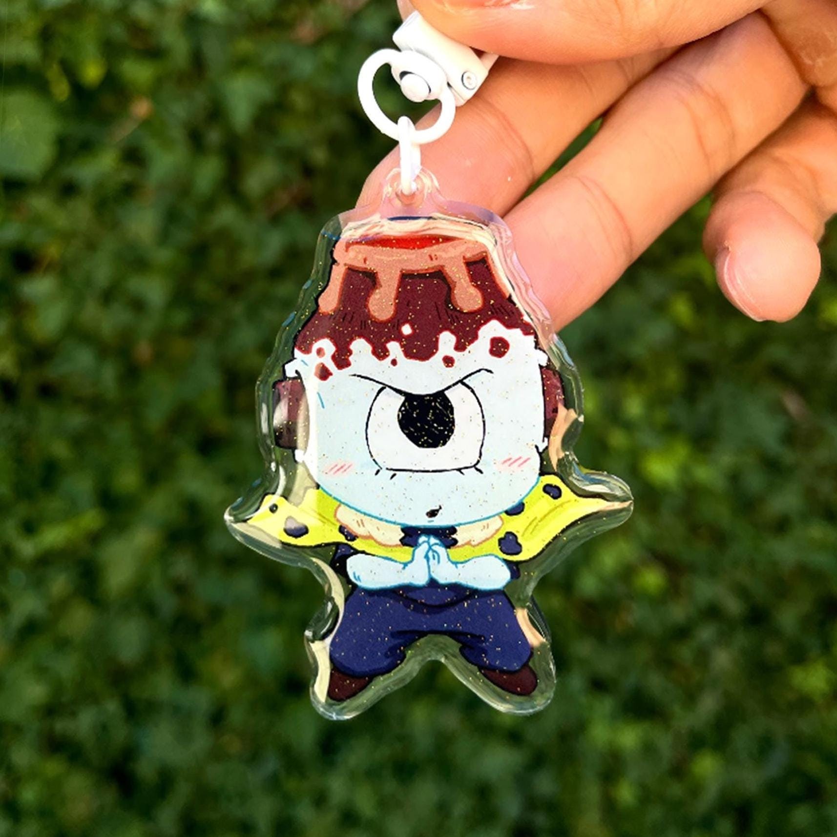 Cute Chibi JJK Jogo One Sided Epoxy Glitter Keychain - Etsy