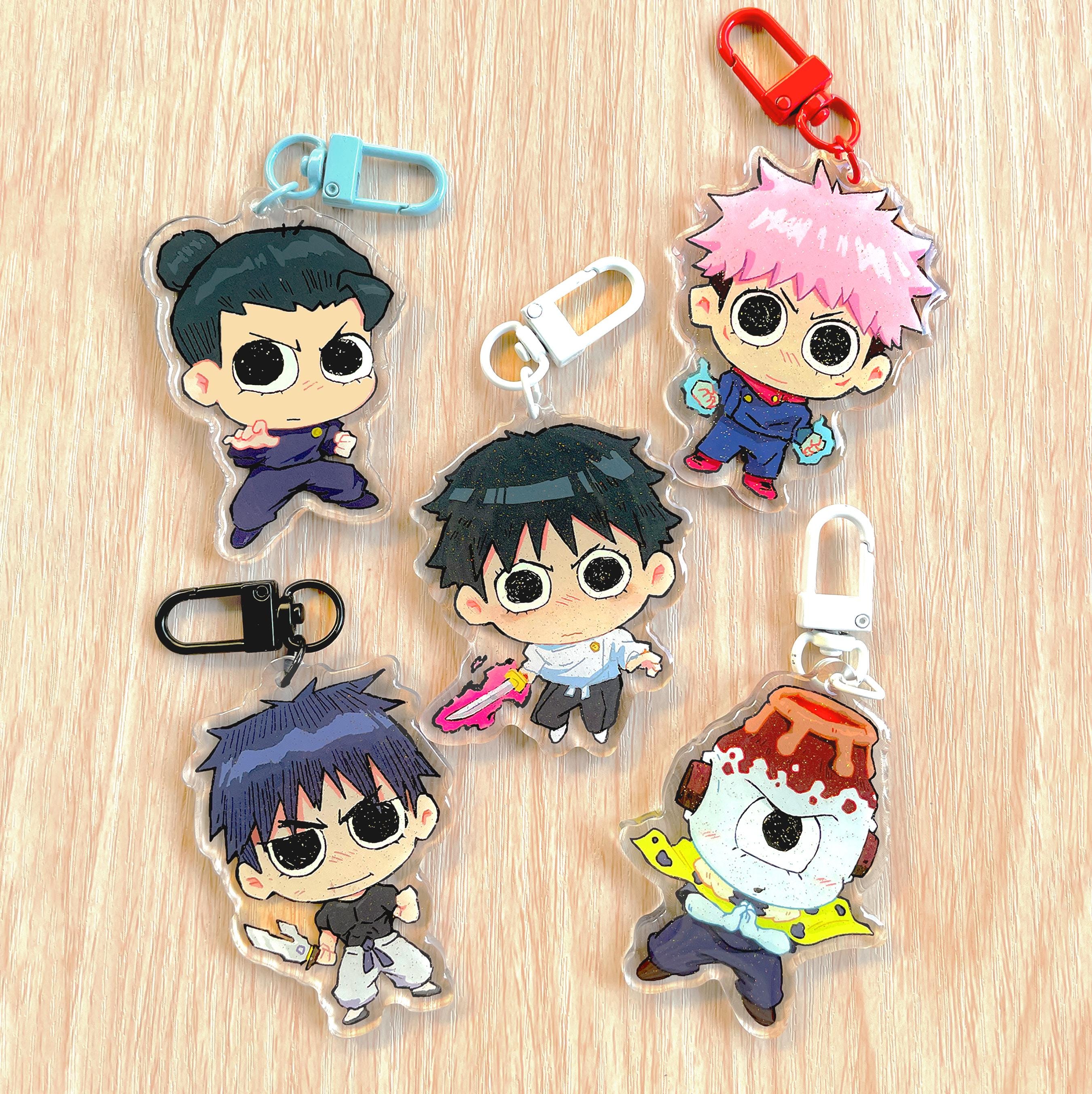 Cute Chibi JJK Yuta Okkotsu Epoxy Glitter Double Sided Keychain - Etsy