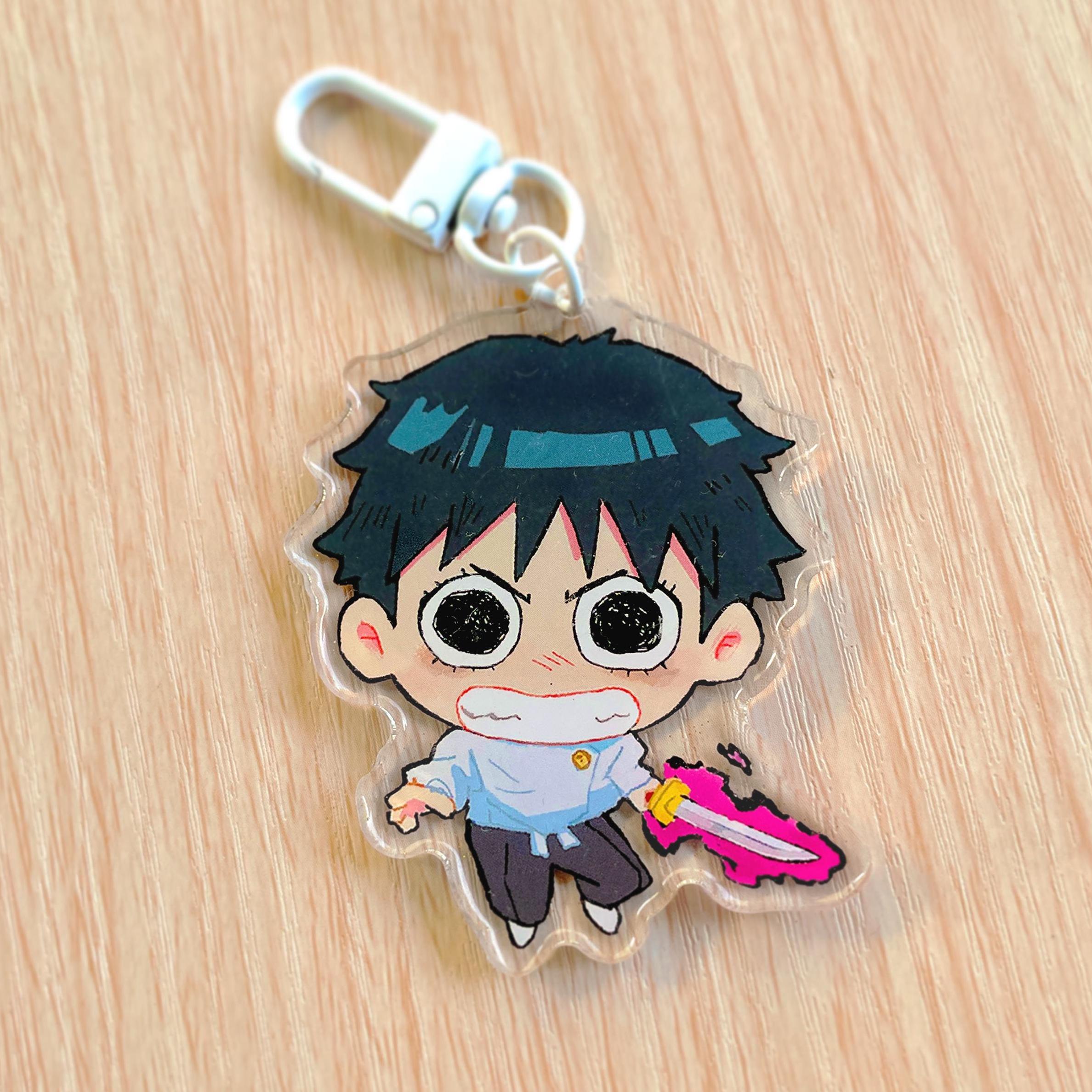 Cute Chibi JJK Yuta Okkotsu Epoxy Glitter Double Sided Keychain - Etsy