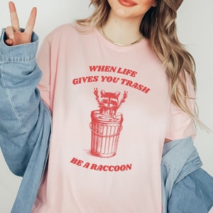 Raccoon Shirt Racoon Shirt Raccoon Gift Trash Panda Raccoon Meme Shirt Vintage Drawing Shirt Meme TShirt Weirdcore Clothing Weird Shirt
