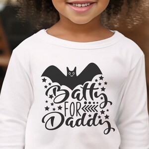 Toddler Long Sleeve Tee, Batty for Daddy design, Halloween Shirt for Kids, Fall Clothing, Halloween Bat Toddler Top, Halloween Toddler Shirt