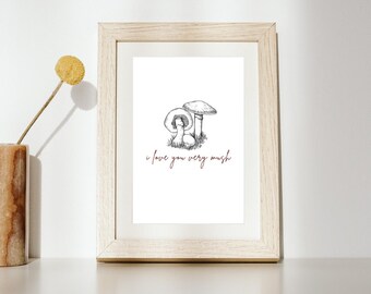 I Love You Very Much: Romantic Digital Download Art Print - Love - Anniversary - Decor - Valentine's Day Card