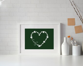 The Lucky Heart: Four-Leaf Clover Blessings - St. Patrick's Day Digital Art