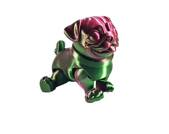 3D Printed Articulating Pug - Fidget Toy