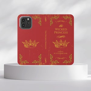 Funda de teléfono de libro personalizada, funda de teléfono de libro personalizada, regalo de funda de teléfono de libro, funda de teléfono de libro de cuero sintético, funda de teléfono de libro vintage, funda de teléfono