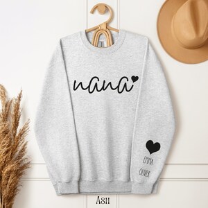 Personalized Nana Sweatshirt with Kids Names on Sleeve, Personalized Nana Sweater, Nana Gift from Grandkids, Cute Nana Sweater, Grandma Gift