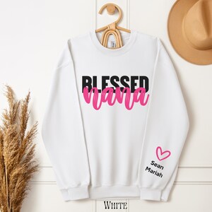 Personalized Nana Sweatshirt with Kids Names on Sleeve, Personalized Nana Sweater, Nana Gift from Grandkids, Cute Nana Sweater, Grandma Gift