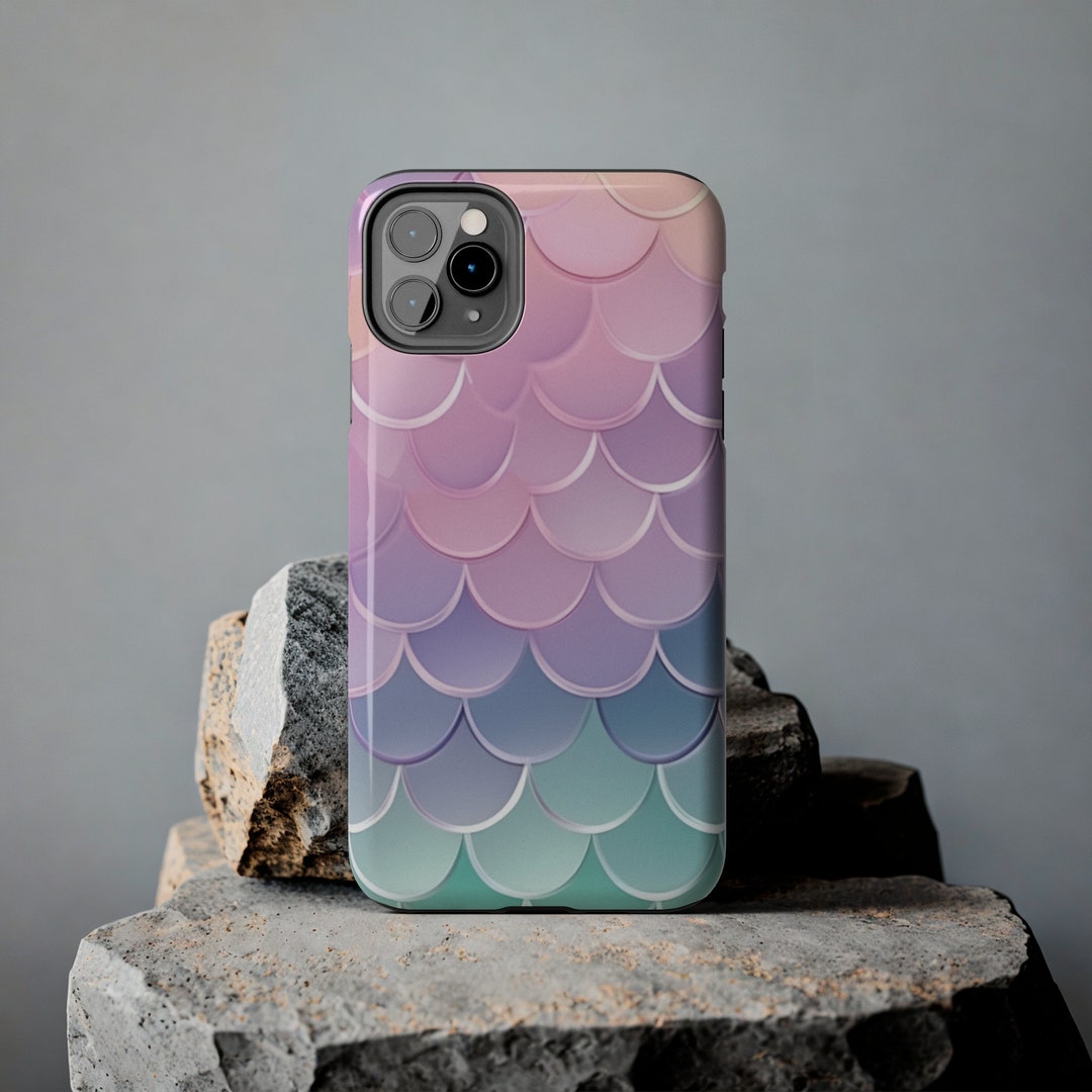 Mermaid Tail Phone Case, Mermaid Cell Phone Case, Iridescent Fish Scale