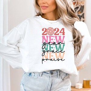 Pull Louange du Nouvel An 2024, Pull 2024, Pull du Nouvel An 2024, Pull du Nouvel An, Pull Grace, Pull Louange, Sweat-shirt 2024, 2024