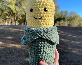 Crochet Corn Plushie with Removable Husk