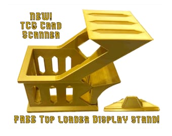 Diamond Card Scanner, PLA Plastic Trading Card Holder, with Free Toploader Stand