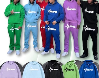 Y2K NOFS Hoodie Pant Set - Harajuku Unisex Sweatshirt, Casual Punk Oversized Hoodies for Hiphop Style