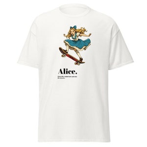 Skater T Shirt | Skater T Shirt | Vintage Skater | Skater Gift | 90s Skate Shirt | Skateboarder | Alice on a Skateboard | Vintage