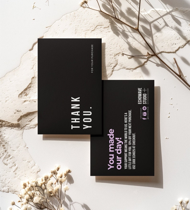 CANVA Thank You Card Thank You Note Business Thank You Branded Card