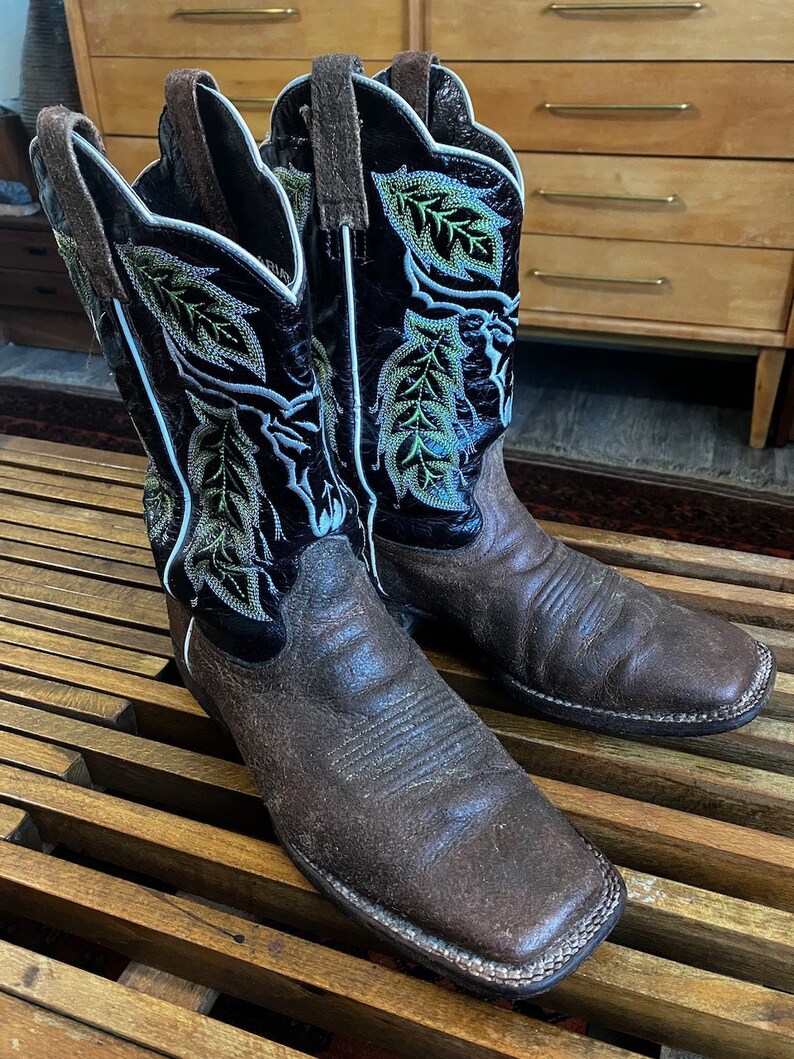 Mens Outlaw Western Square Toe Boots ARIAT Etsy