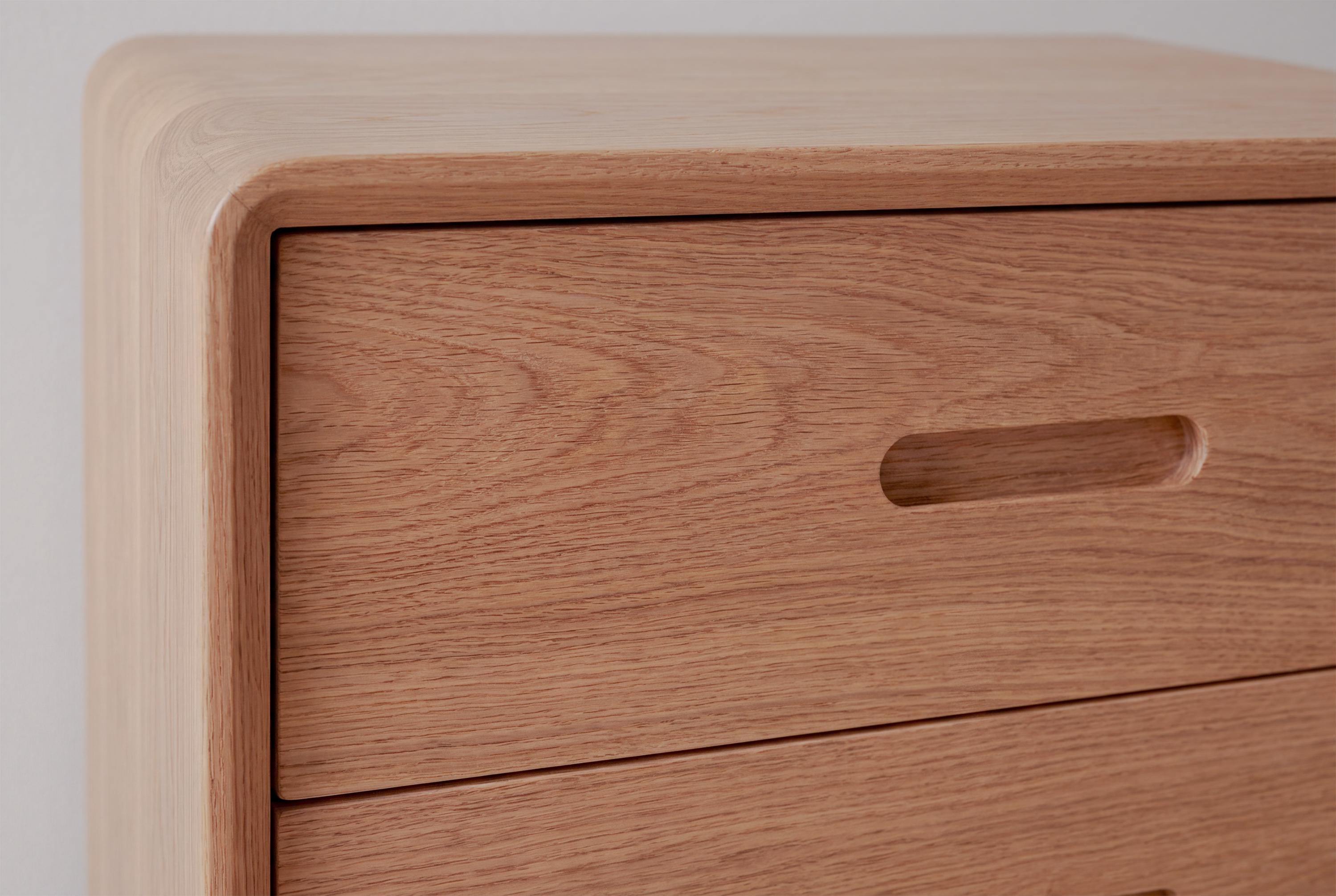 Floating Nightstand With Three Drawers, Wall Mounted Solid Wood Bedside ...