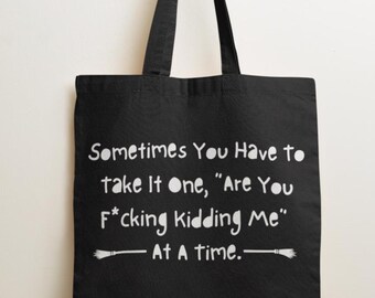 Personalized Funny Witchy Tote Bag, Custom Adult Humor Gift, Gift for Mom, Mother's Day Gift, Gift for CoWorker, Birthday Gift for Friend